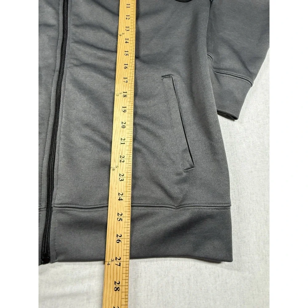 Kappa Jacket Sweater L Gray Black Logo Zip Track Athleisure‎ Streetwear Preppy
